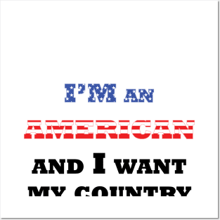 I want my country back Posters and Art